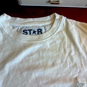 Golden Goose Superstar silver white T shirt